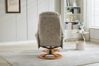 Frost Fabric Large Swivel Recliner Chair With Footstool - Home Furniture Interiors