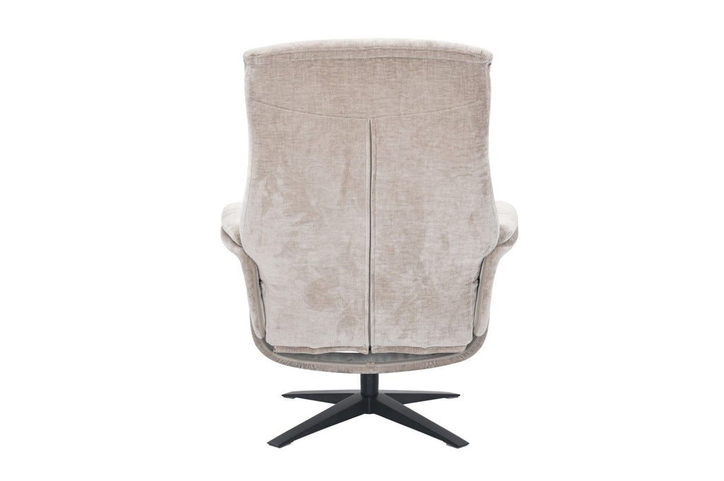 Husk Fabric Swivel Recliner Chair with Footstool