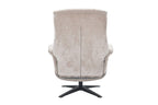 Husk Fabric Swivel Recliner Chair with Footstool - Home Furniture Interiors
