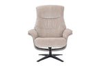 Husk Fabric Swivel Recliner Chair with Footstool - Home Furniture Interiors