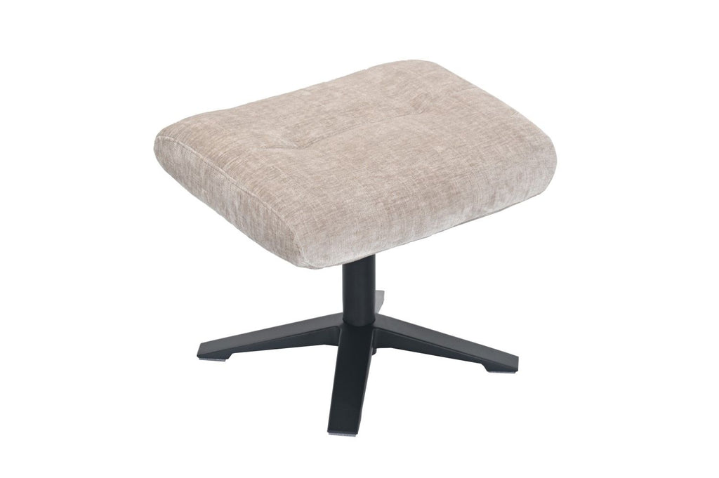 Husk Fabric Swivel Recliner Chair with Footstool