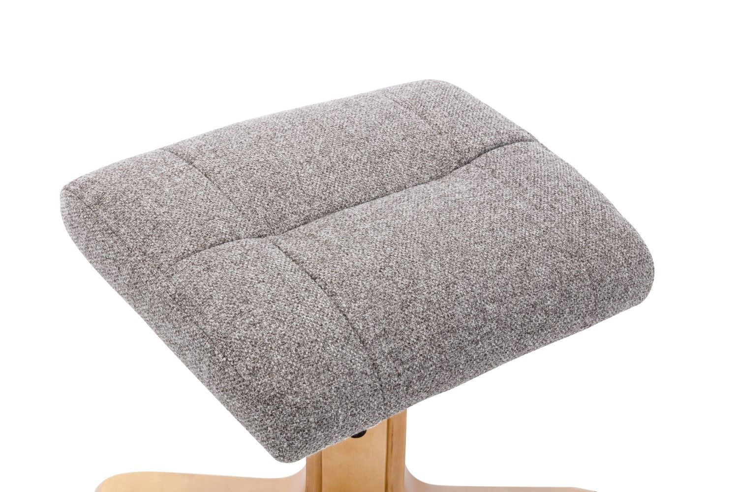 MARSEILLE Fabric Fossil Natural Swivel Recliner And Footstool