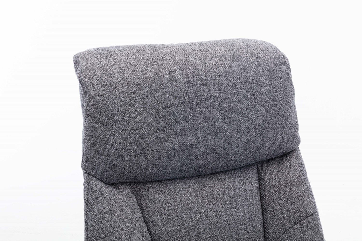 Slate Grey Fabric Swivel Recliner with Footstool Oak Base