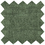 Moss Green Fabric Swivel Recliner with Footstool Chrome Base - Home Furniture Interiors