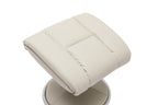 Mushroom Leather Effect Swivel Recliner Chair With Footstool - Home Furniture Interiors