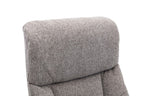 Natural Fabric Swivel Recliner with Footstool Oak Base - Home Furniture Interiors