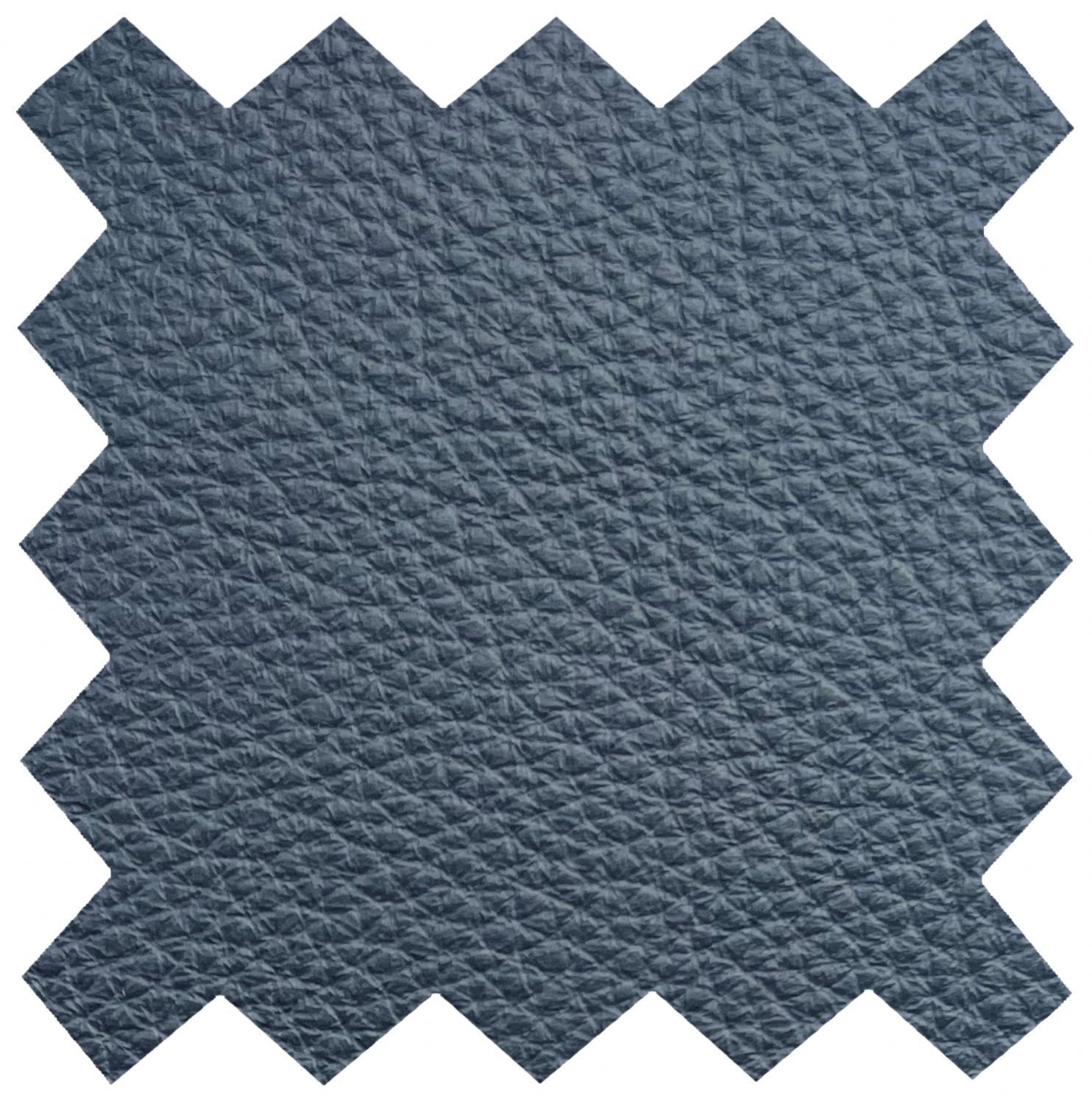 Navy Blue Leather Swivel Recliner Chair with Footstool