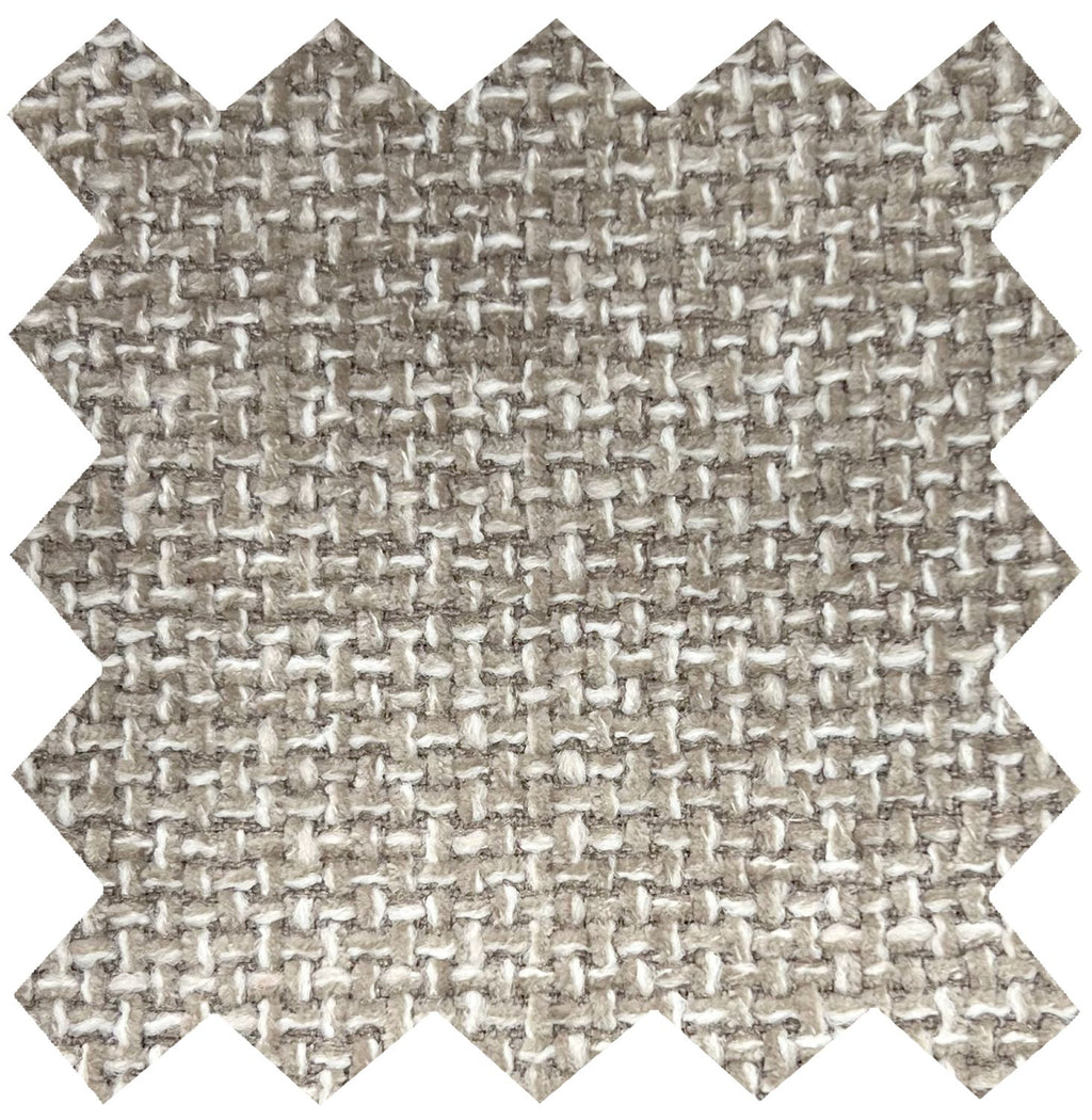 Oat Fabric Swivel Recliner and Footstool Chrome Trimmed - Home Furniture Interiors