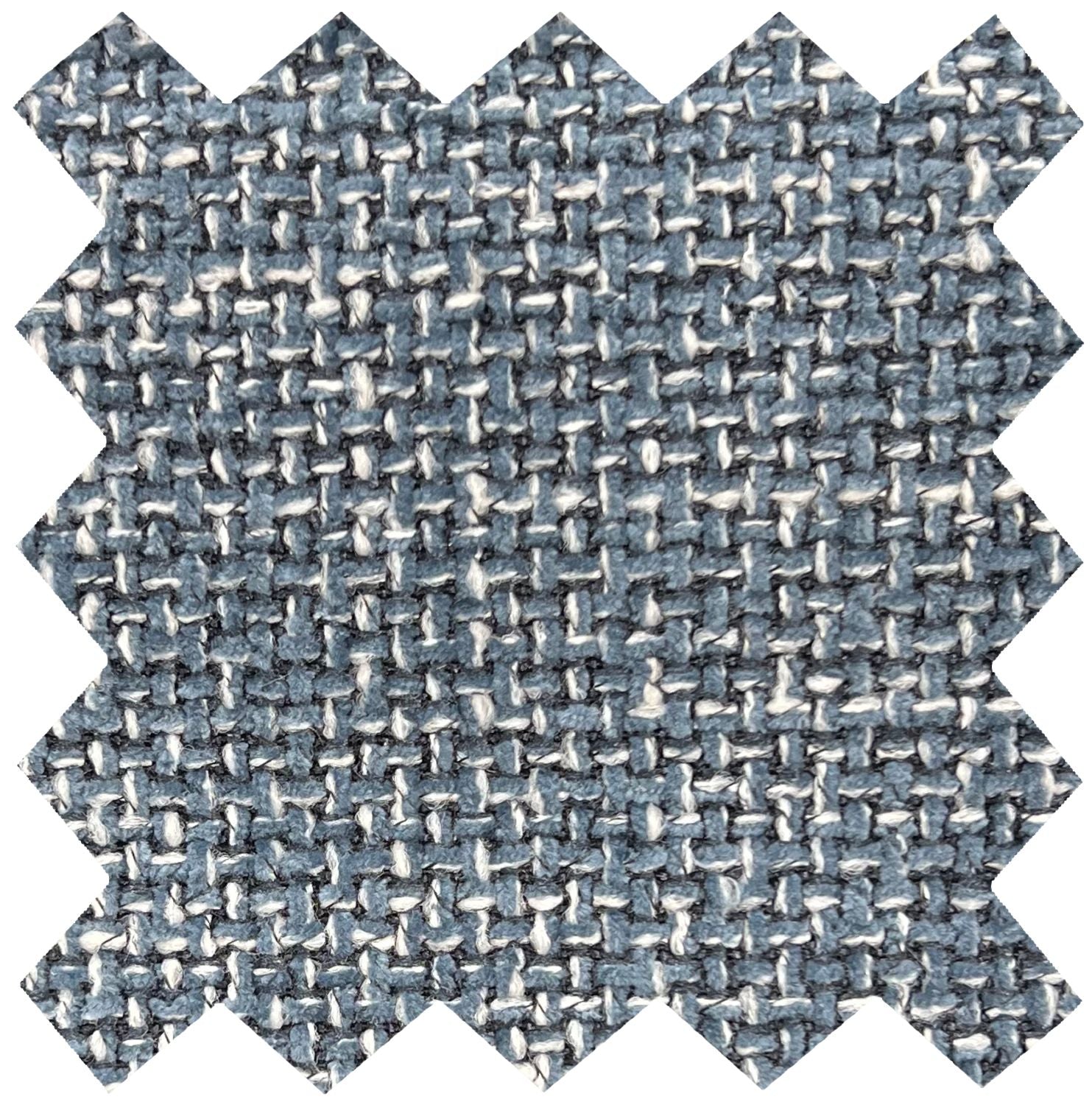 Ocean Blue Fabric Swivel Recliner and Footstool Chrome Trim