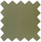 Olive Green Leather Effect Recliner with Footstool Oak Base - Home Furniture Interiors