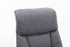 Slate Grey Fabric Swivel Recliner with Footstool Oak Base - Home Furniture Interiors