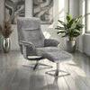 Wishing Well Fabric Swivel Recliner Chair with Footstool