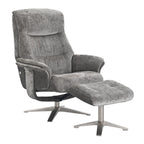 Wishing Well Fabric Swivel Recliner Chair with Footstool - Home Furniture Interiors