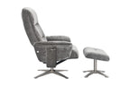 Wishing Well Fabric Swivel Recliner Chair with Footstool - Home Furniture Interiors