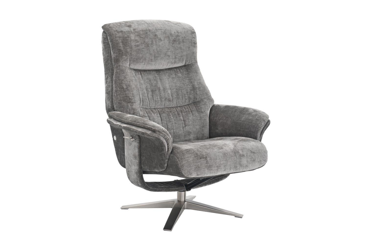 Wishing Well Fabric Swivel Recliner Chair with Footstool