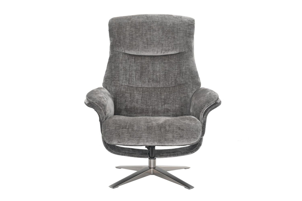Wishing Well Fabric Swivel Recliner Chair with Footstool