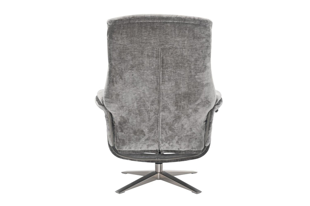 Wishing Well Fabric Swivel Recliner Chair with Footstool