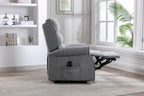Grey Fabric Large Dual Motor Electric Riser Recliner Chair - Home Furniture Interiors