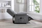 Grey Fabric Large Dual Motor Electric Riser Recliner Chair - Home Furniture Interiors