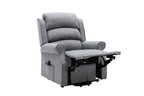 Grey Fabric Large Dual Motor Electric Riser Recliner Chair - Home Furniture Interiors