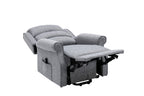 Grey Fabric Large Dual Motor Electric Riser Recliner Chair - Home Furniture Interiors