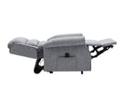Grey Fabric Large Dual Motor Electric Riser Recliner Chair - Home Furniture Interiors
