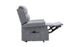 Grey Fabric Large Dual Motor Electric Riser Recliner Chair - Home Furniture Interiors