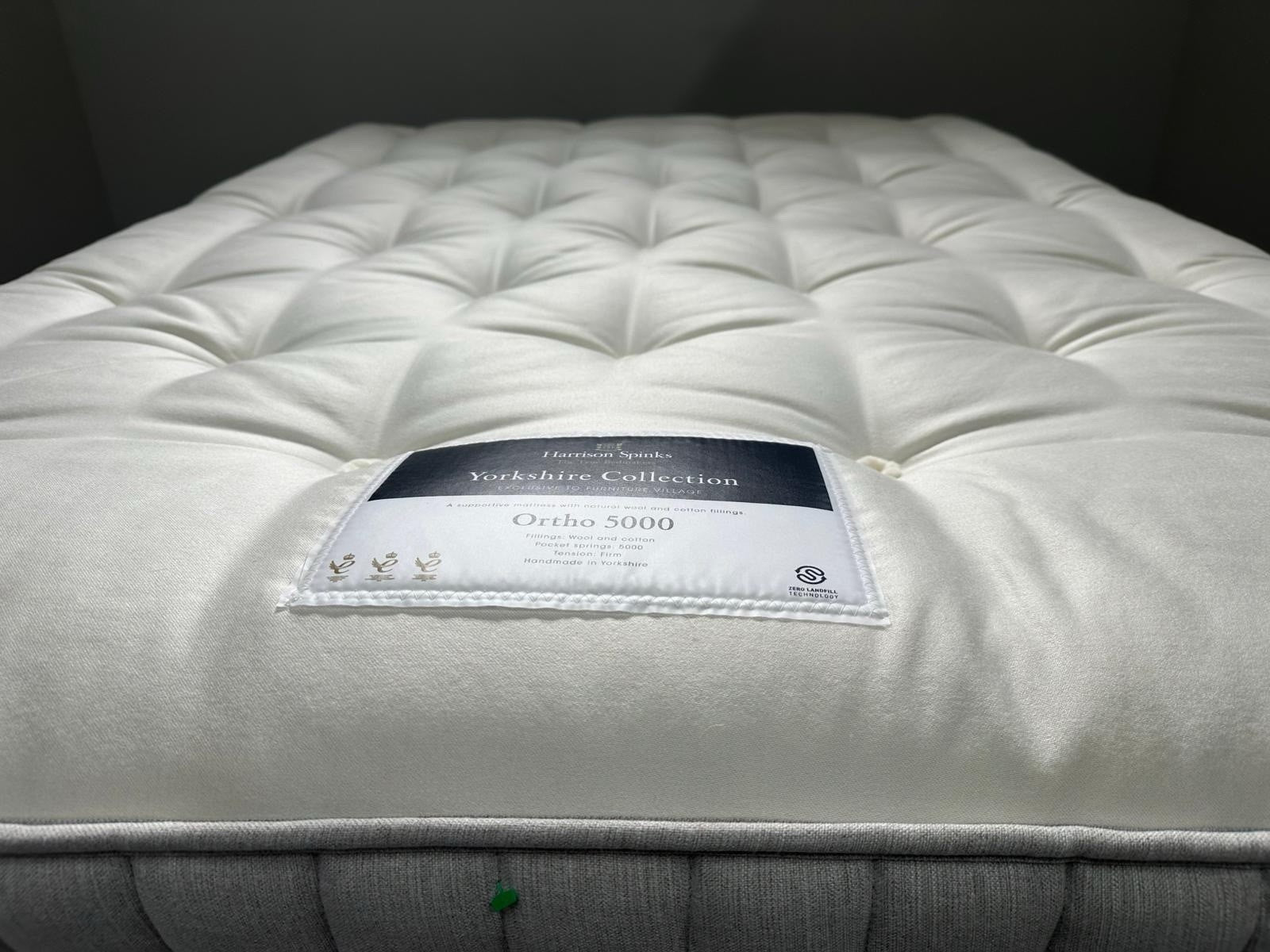 Harrison SpinksYorkshire Ortho 4FT 6 Double 5000 Mattress RRP £1599 B - Home Furniture Interiors