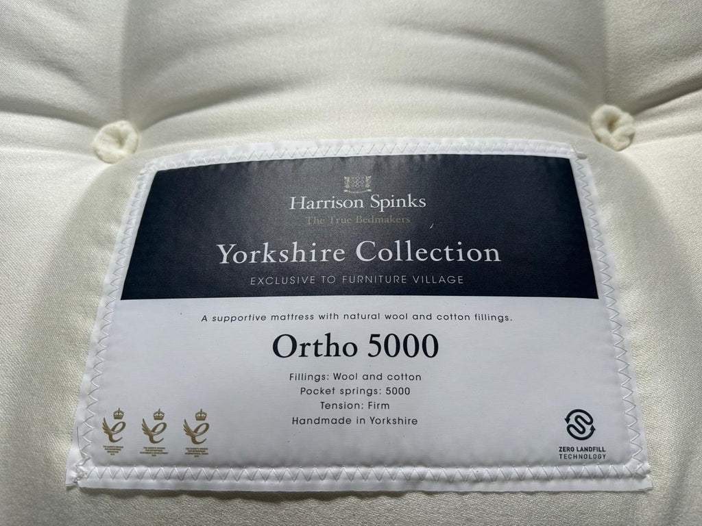 Harrison SpinksYorkshire Ortho 4FT 6 Double 5000 Mattress RRP £1599 B - Home Furniture Interiors