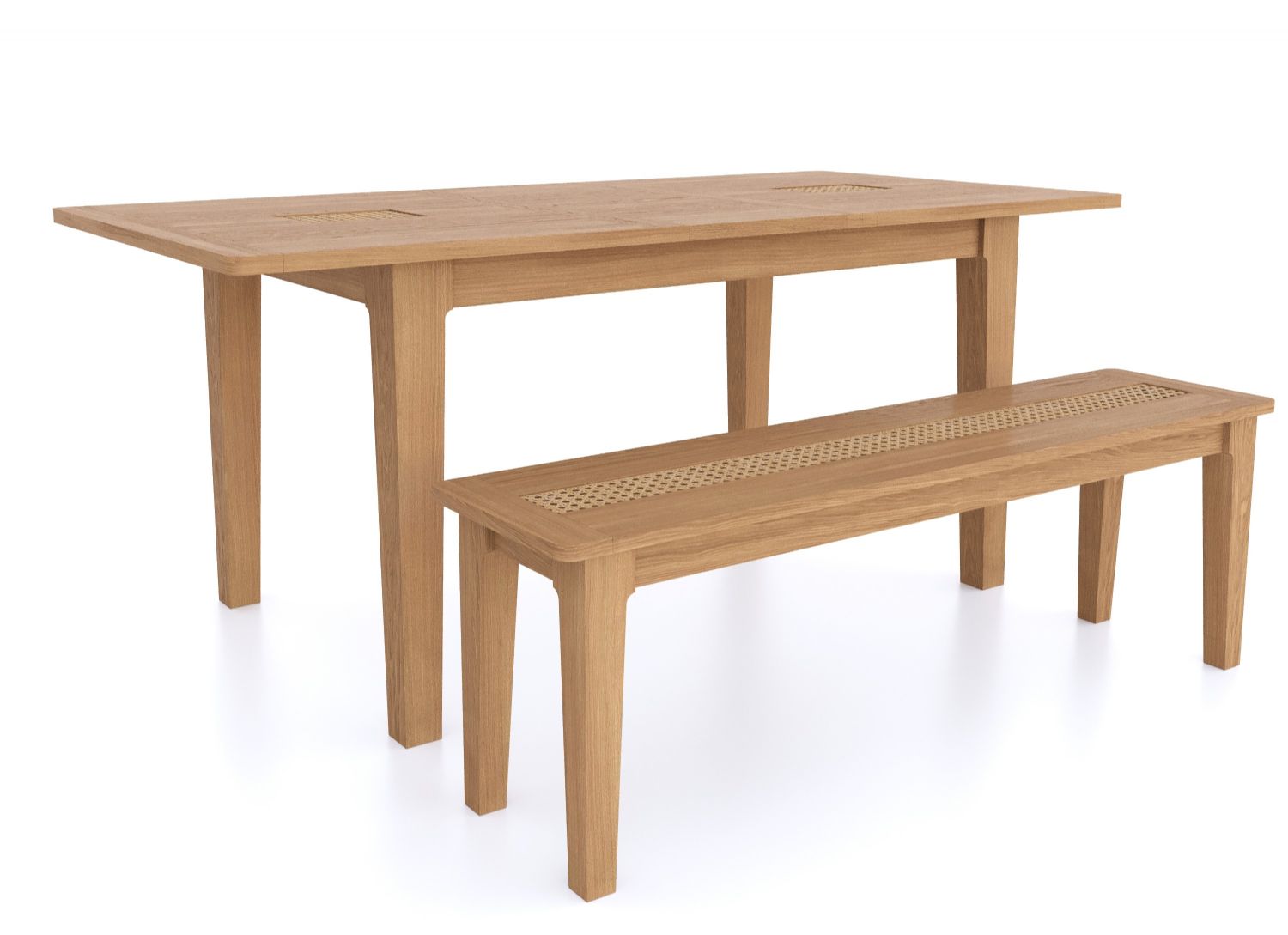 Halmstad Natural Oak Dining Bench - Home Furniture Interiors