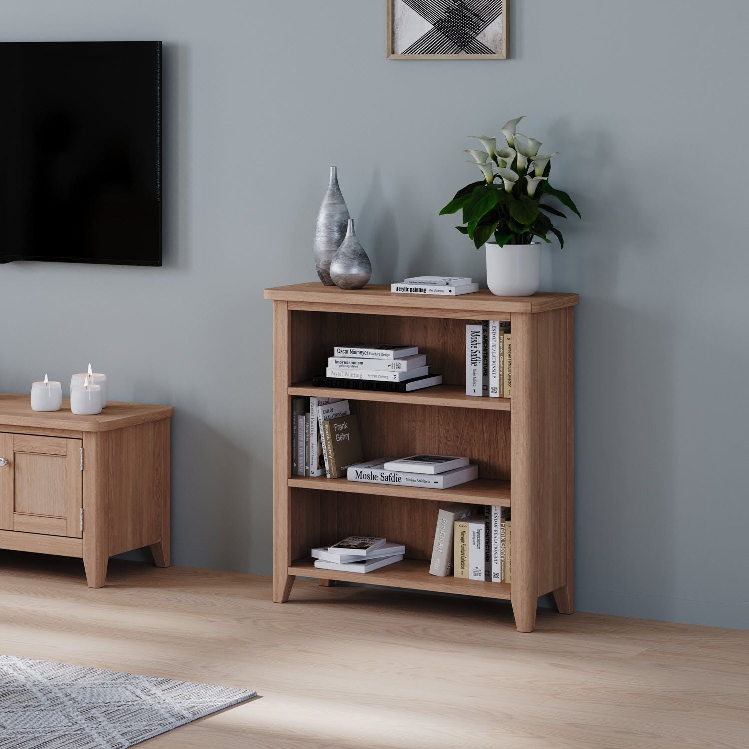 Arlyn Natual Oak Bookcase - Home Furniture Interiors