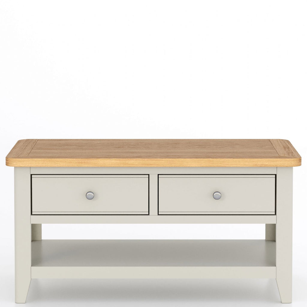 Arlyn Painted Coffee Table 2 Drawers - Home Furniture Interiors