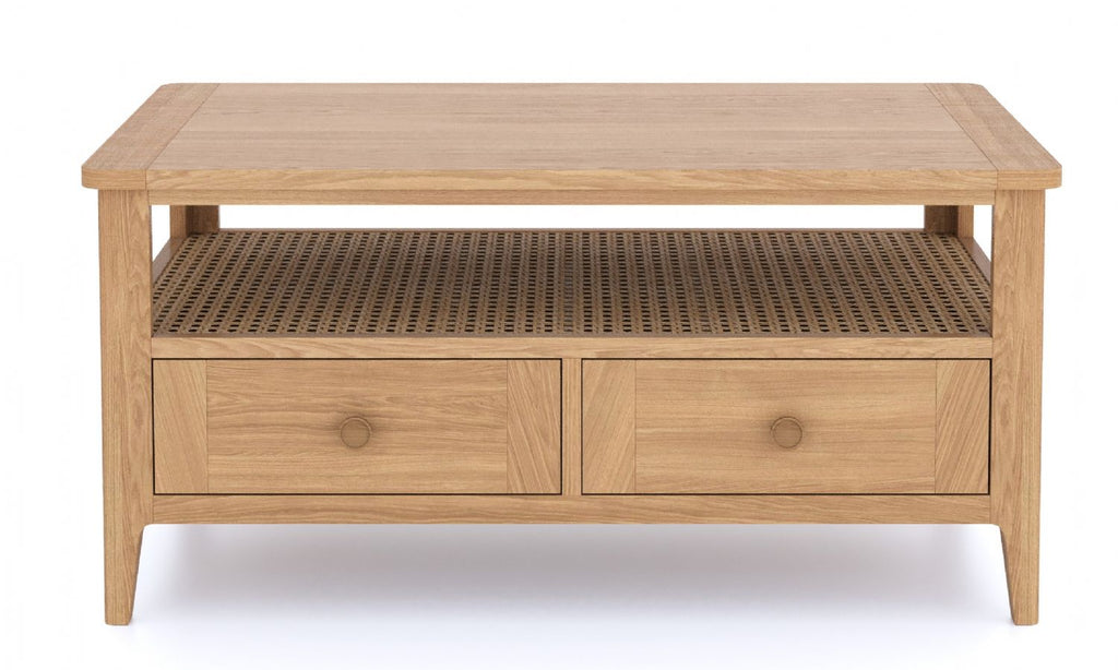 Halmstad Natural Oak 2 drawer Coffee Table