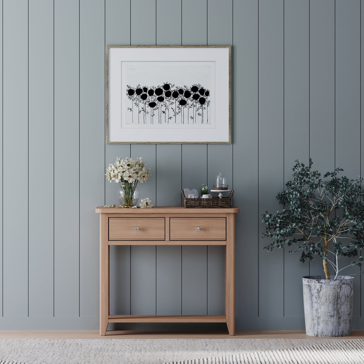 Arlyn Natual Oak Console Table - Home Furniture Interiors