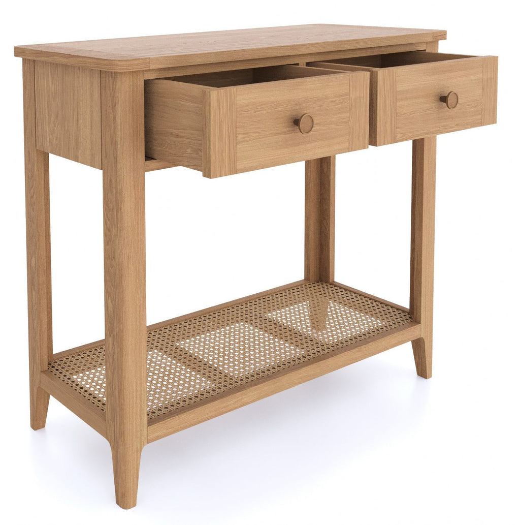Halmstad Natural Oak Console Table - Home Furniture Interiors