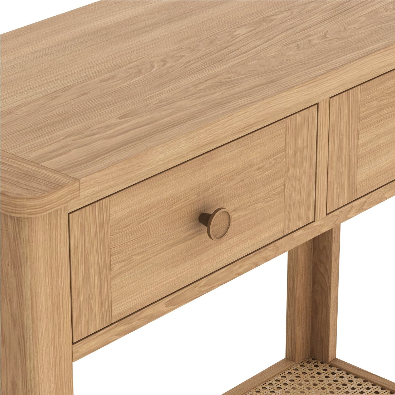 Halmstad Natural Oak Console Table - Home Furniture Interiors