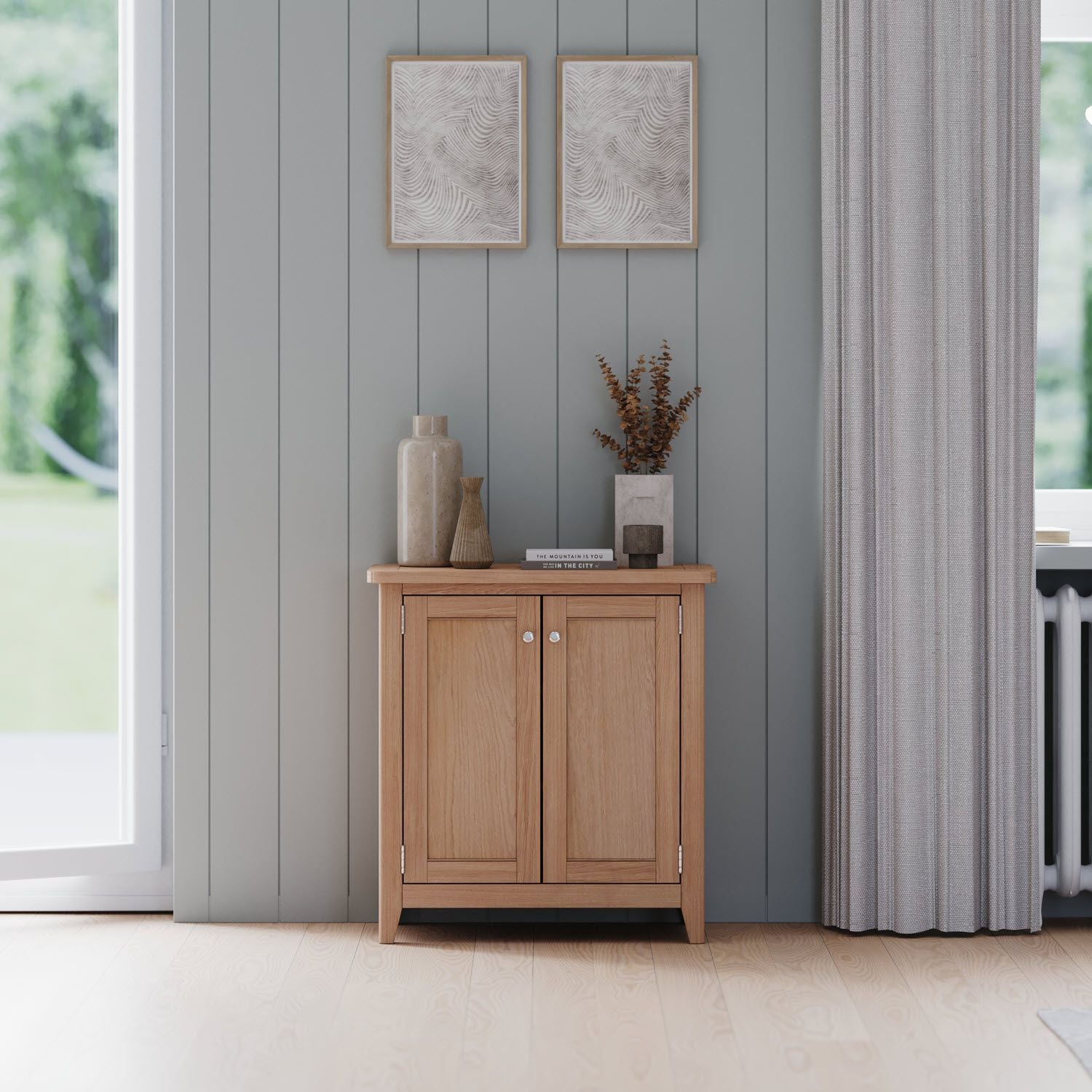 Arlyn Natual Oak Cabinet - Home Furniture Interiors