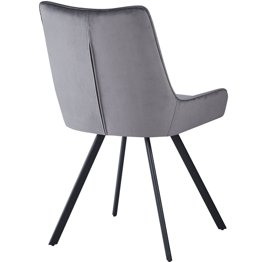 JAGER N Velvet Light Grey Black Legs - Home Furniture Interiors