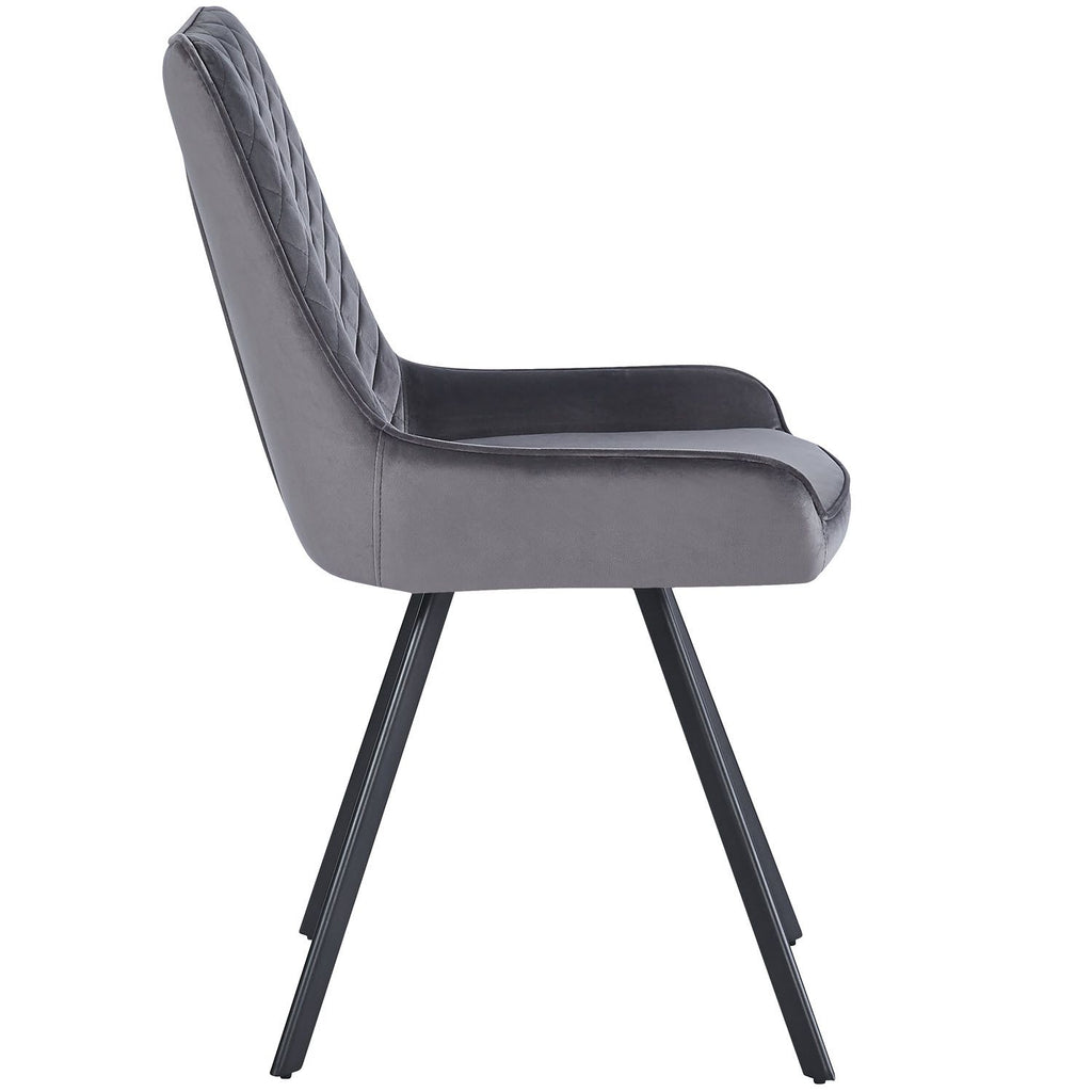 JAGER N Velvet Light Grey Black Legs - Home Furniture Interiors