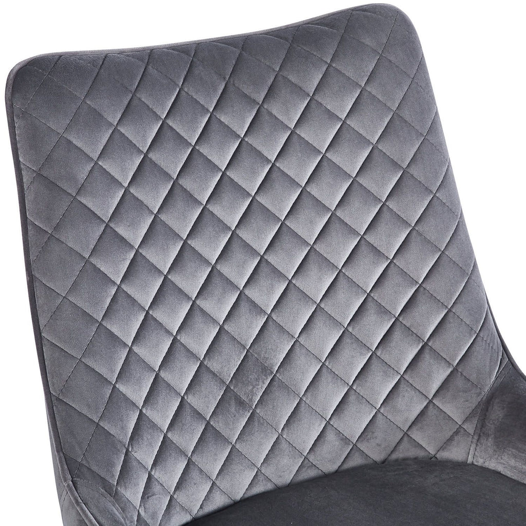 JAGER N Velvet Light Grey Black Legs - Home Furniture Interiors