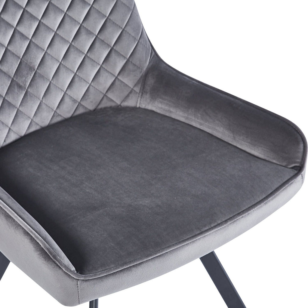 JAGER N Velvet Light Grey Black Legs - Home Furniture Interiors