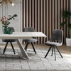 KASPER S Velvet Light Grey Swivel Black Legs
