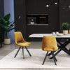 KASPER S Velvet Mustard Swivel Black Legs