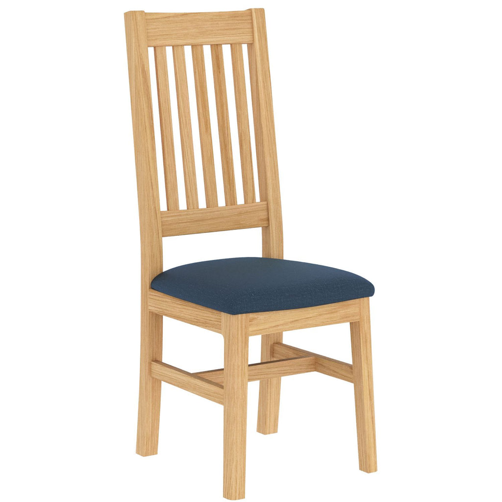 Traditional Solid Light Oak Dining Chair - Home Furniture Interiors