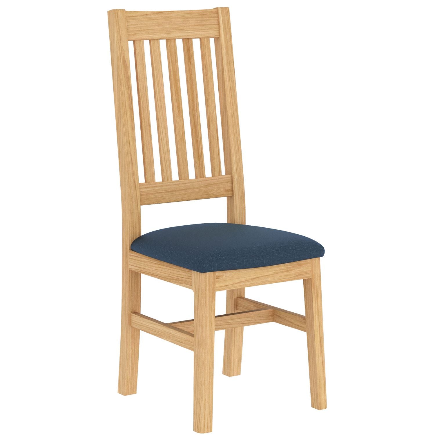 Traditional Solid Light Oak Dining Chair - Home Furniture Interiors