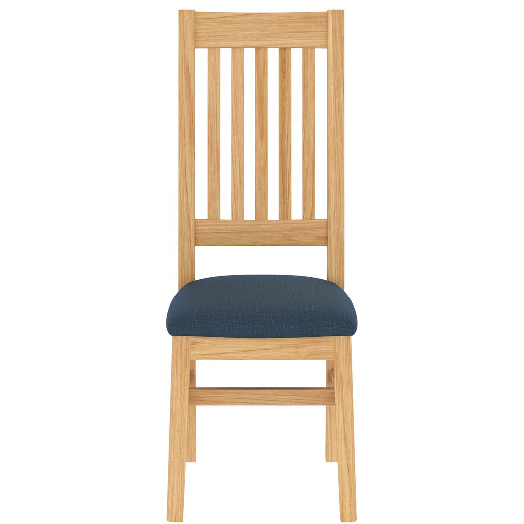Traditional Solid Light Oak Dining Chair - Home Furniture Interiors