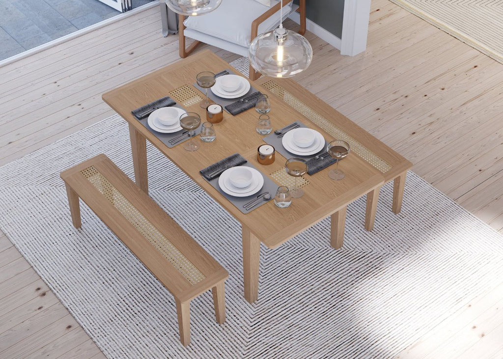 Halmstad Natural Oak Extending Dining Table - Home Furniture Interiors