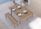 Halmstad Natural Oak Extending Dining Table - Home Furniture Interiors