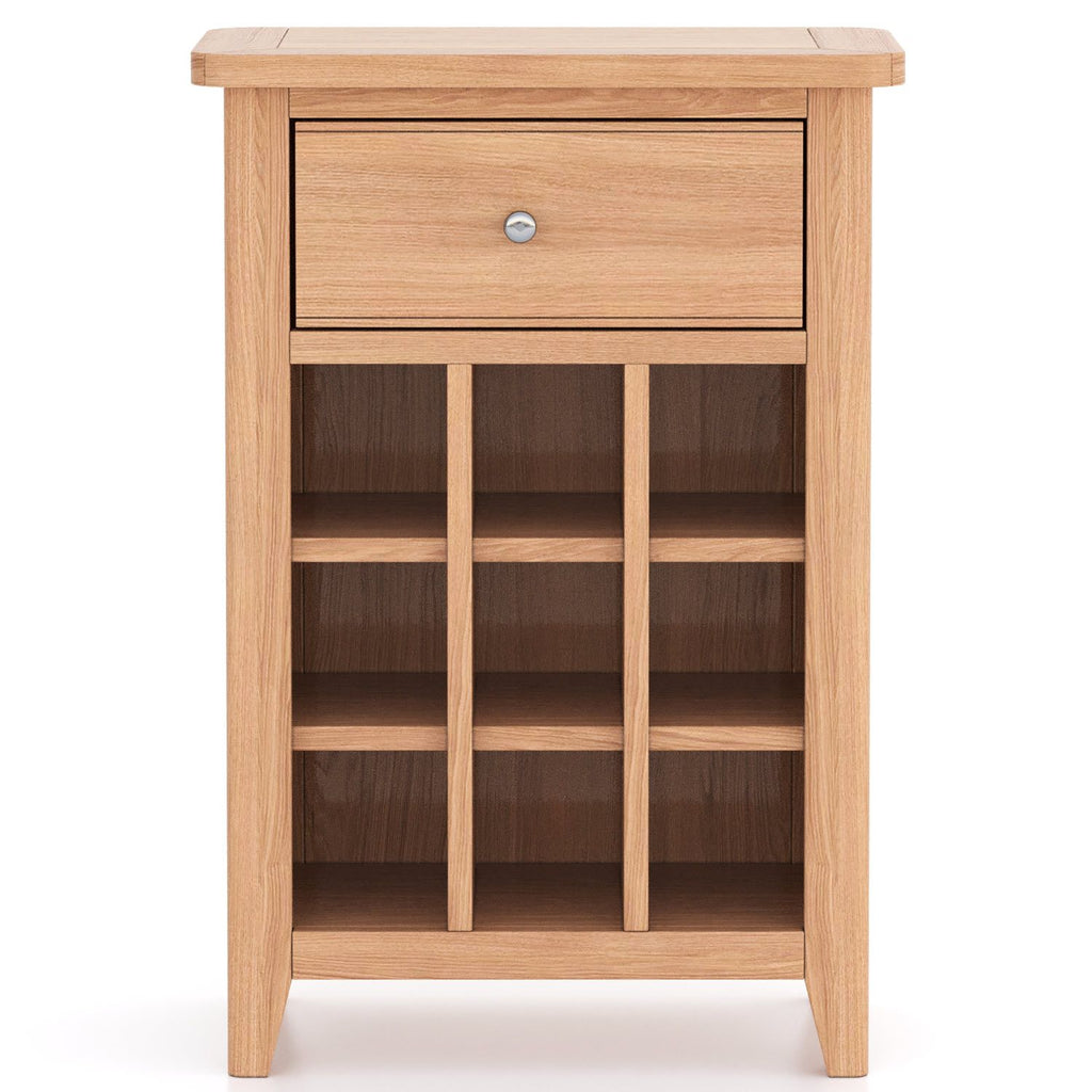 Arlyn Natual Oak Wine Cabinet - Home Furniture Interiors