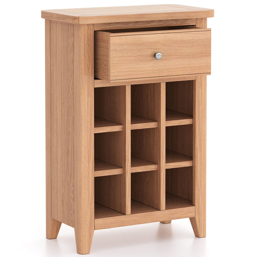 Arlyn Natual Oak Wine Cabinet - Home Furniture Interiors